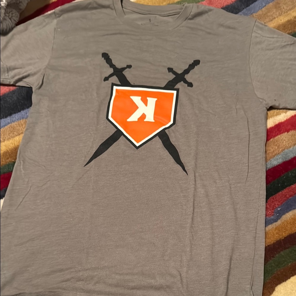 Pitcher’s Only  T-Shirt with Orange K Design size small men’s